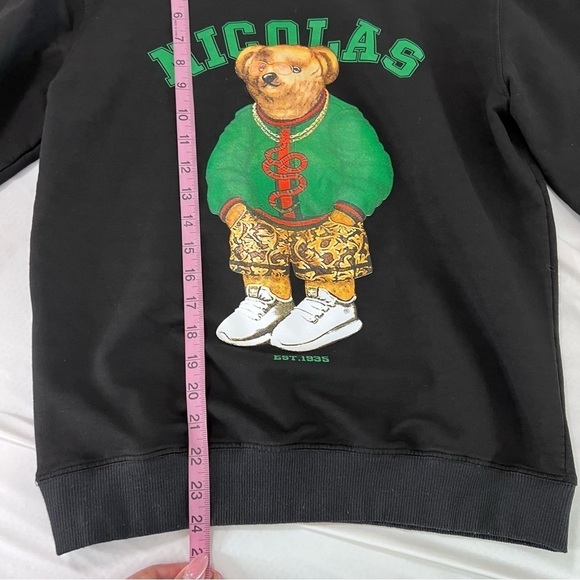 Moschino Sweater men XS Small Pablo Bear Sweatshirt Black HH - Picture 6 of 7